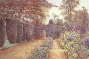 Ernest Arthur Rowe The Gardens at Campsea Ashe.Watercolur (mk46) oil painting picture wholesale